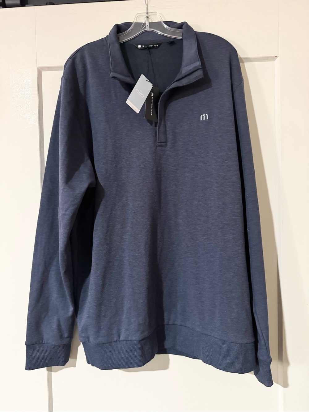 Travis Mathew Cloud Quarter Zip 2.0 Fleece Pullover Size 2X Heather Blue NWT